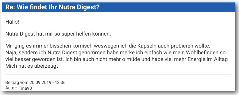 Nutra Digest Erfahrungsbericht Bewertung Kritik Nutra Digest