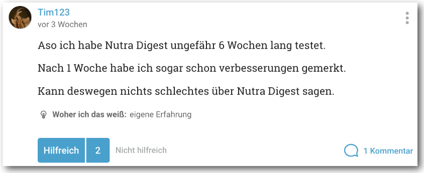 Nutra Digest Erfahrung Erfahrungen Erfahrungsbericht