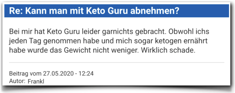 Keto Guru Bewertungen Erfahrung Keto Guru