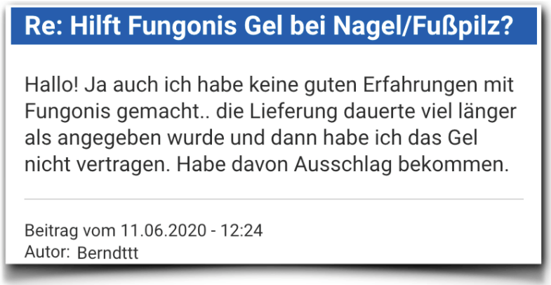 Fungonis Gel Bewertung Erfahrungsbericht Fungonis Gel