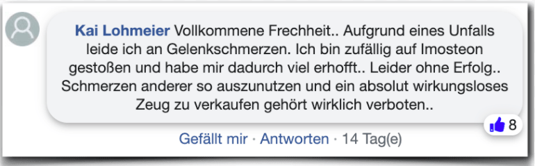 Imosteon Erfahrungsbericht Bewertung Kritik Erfahrungen