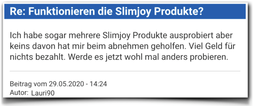 Slimjoy Bewertung Erfahrungsbericht Slimjoy