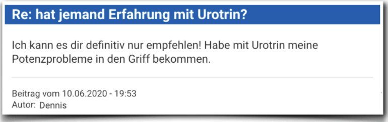 Urotrin Erfahrungsbericht Bewertung Kritik Urotrin