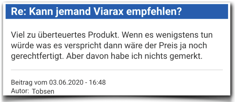 Viarax Bewertungen Erfahrungen Viarax