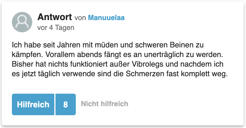 Vibrolegs Erfahrungen Bewertungen gutefrage