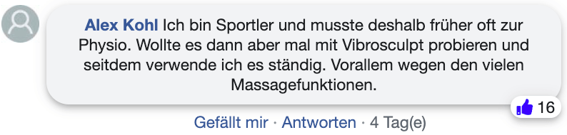 Vibrosculpt Bewertung Erfahrungen facebook