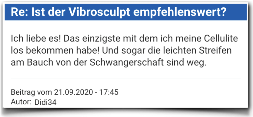 Vibrosculpt Erfahrungsbericht Bewertung Vibrosculpt