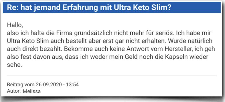 Ultra Keto Slim Erfahrungsbericht Bewertung Kritik Erfahrungen