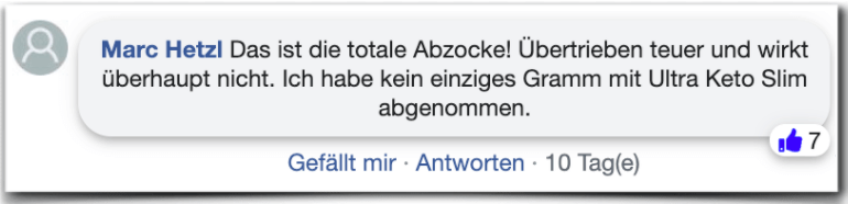 Ultra Keto Slim Erfahrungsbericht Bewertung Kritik Ultra Keto Slim