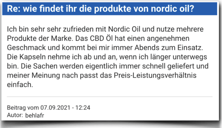 Nordic Oil Erfahrung Erfahrungen Erfahrungsbericht