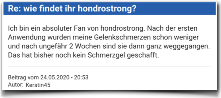 Hondrostrong Erfahrungsbericht Bewertung Hondrostrong