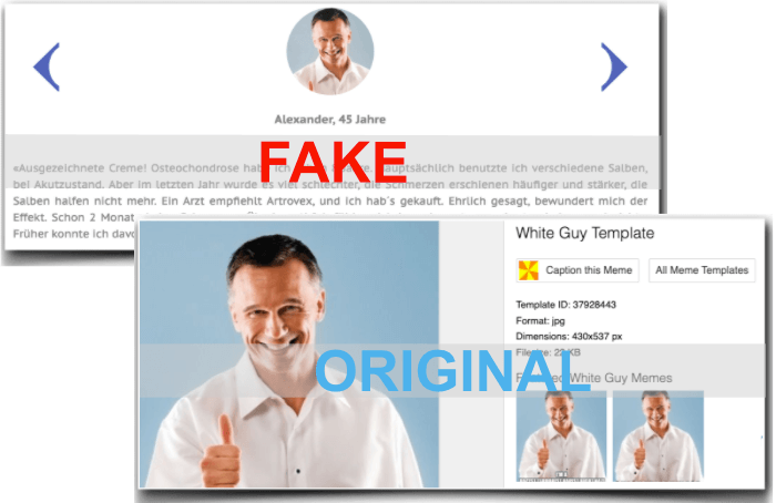 Artrovex Fake Erfahrungsberichte