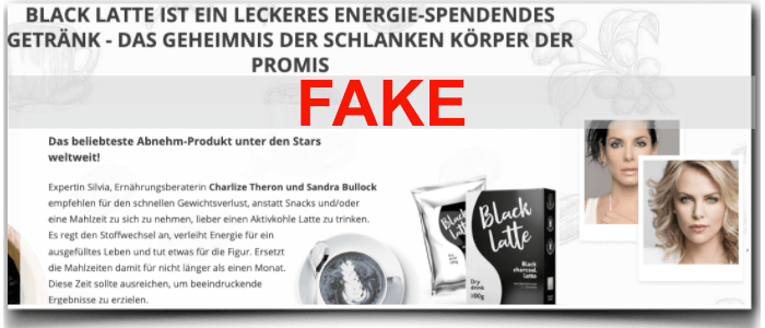 Black Latte Werbung mit Promis