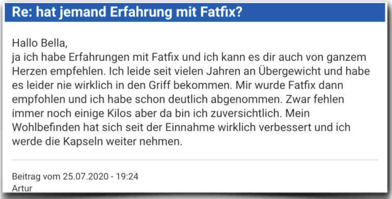 Fatfix Erfahrungsbericht Bewertung Kritik Fatfix