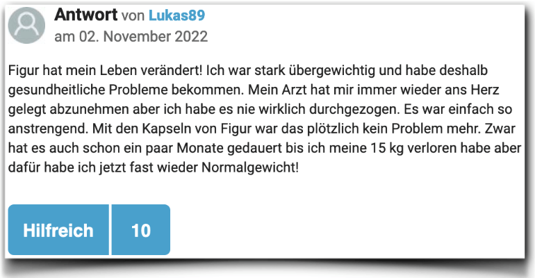 Figur Kapseln Erfahrungen Bewertung Figur