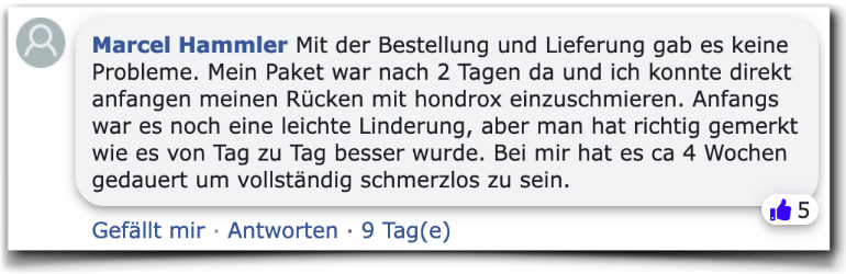 Hondrox Erfahrungen Bewertung facebookHondrox Erfahrungen Bewertung facebook