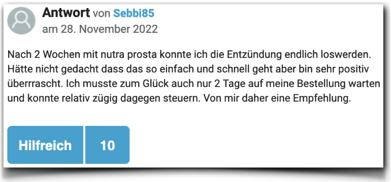 Nutra Prosta Bewertungen Erfahrungen gutefrage