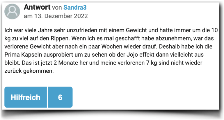 Prima Kapseln Erfahrungen Bewertung