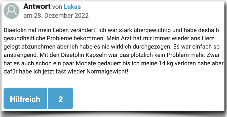 Diaetolin Erfahrung Bewertung Erfahrungen