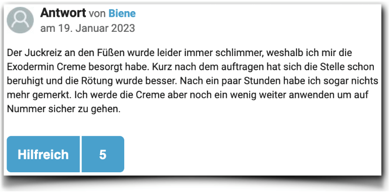 Exodermin Erfahrungen Bewertung gutefrage