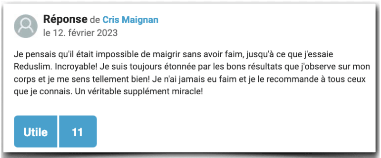 Expériences Reduslim Rapport d'expérience Évaluation