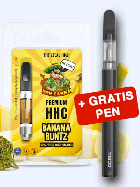 Hanfosan HHC Vape Don Canna Banana Runtz Abbild Tabelle