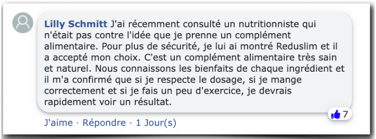 Reduslim Expériences Test Témoignage