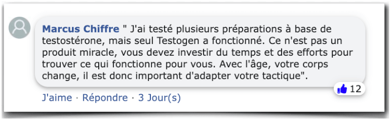 Testogen Témoignage Expériences Témoignage