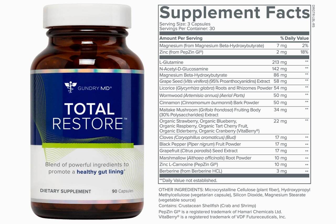 Gundry MD Total Restore Ingredients