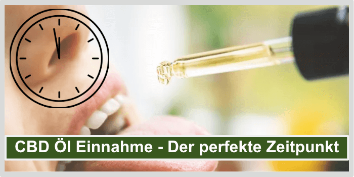 CBD Oel Einnahme Zeitpunkt Titelbild
