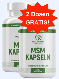 Green Nutrition MSM Produktvergleich Abbild Tabelle