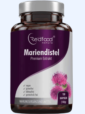 Redfood24 Mariendistel Vergleich Bild Tabelle